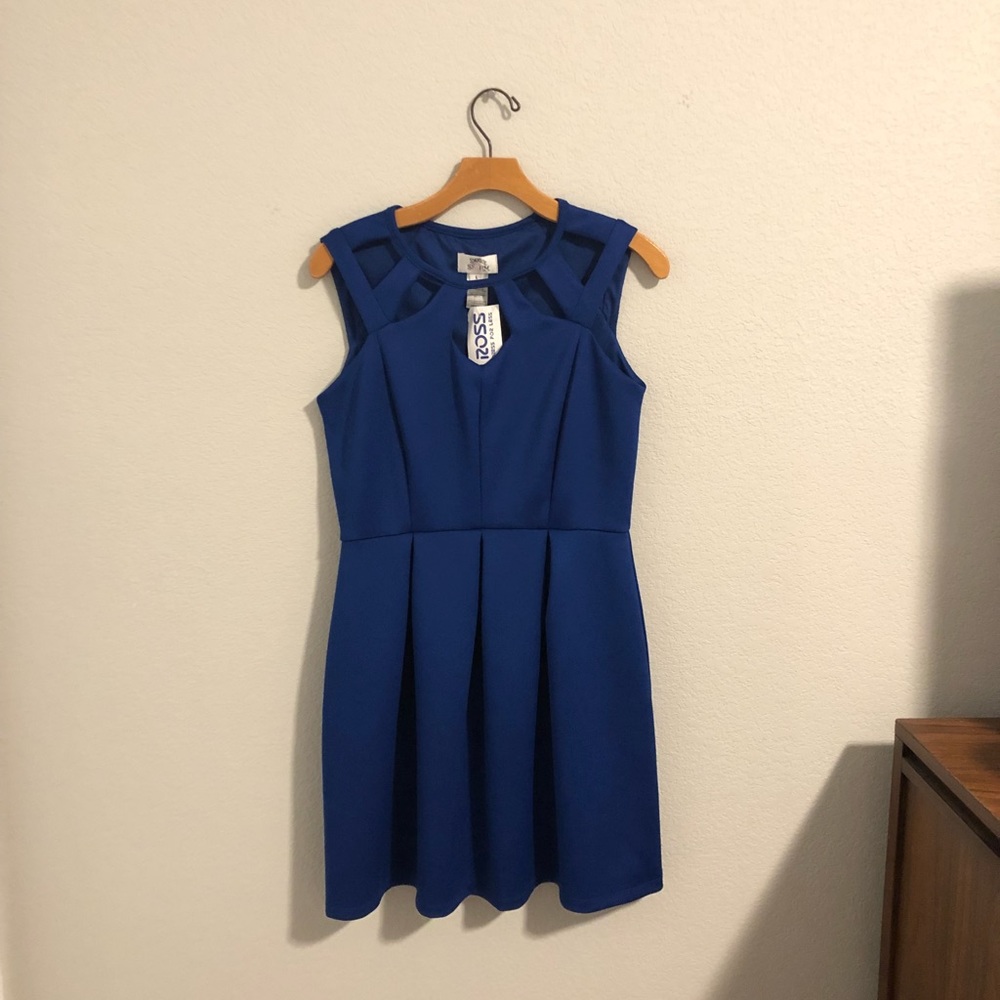 Blue Dress with Cutouts